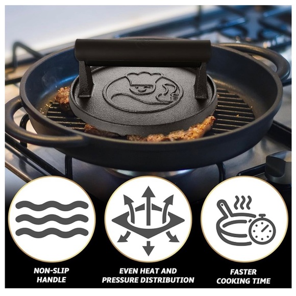 🍔 Cast Iron Burger Press - Picture 4 of 9